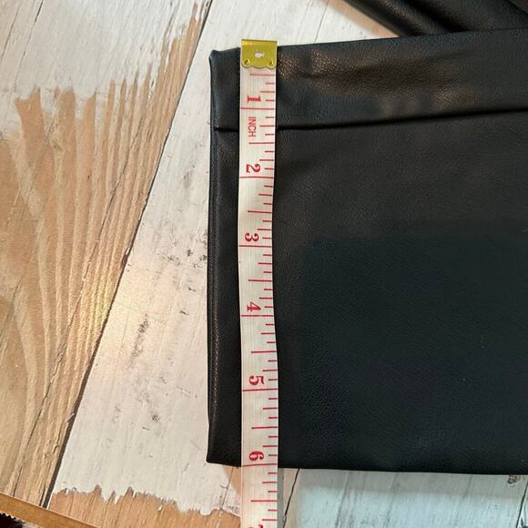 Joe’s Jeans Faux Leather Vegan Korey Leggings Black Size XL Elastic Waist - Picture 11 of 11